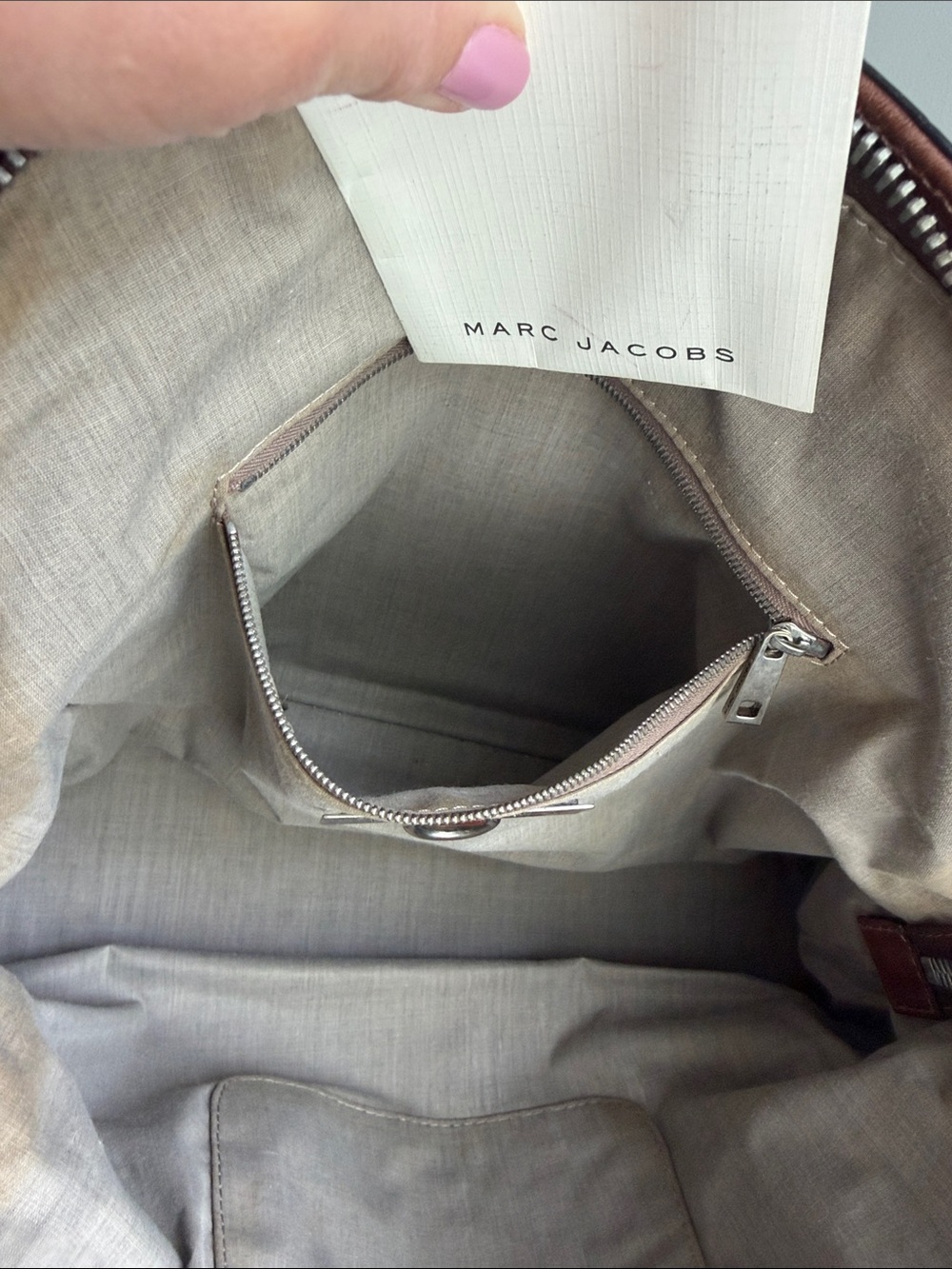 MARC JACOBS BLAKE BROWN LEATHER SATCHEL VINTAGE - Picture 15 of 17